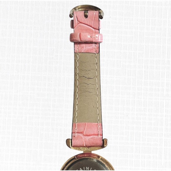 Venetiae Murano Millefiori Glass Quartz Wristwatch Womens Pink Strap Croc Style main image 3